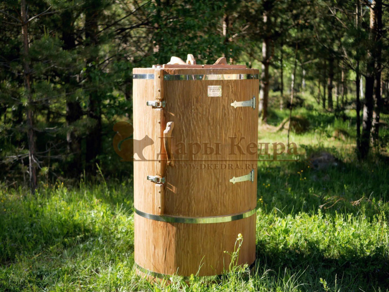 Кедровая бочка (фитобочка) «Брашированная»